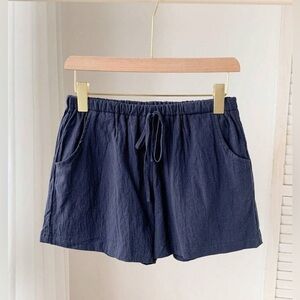 Navy Linen Short